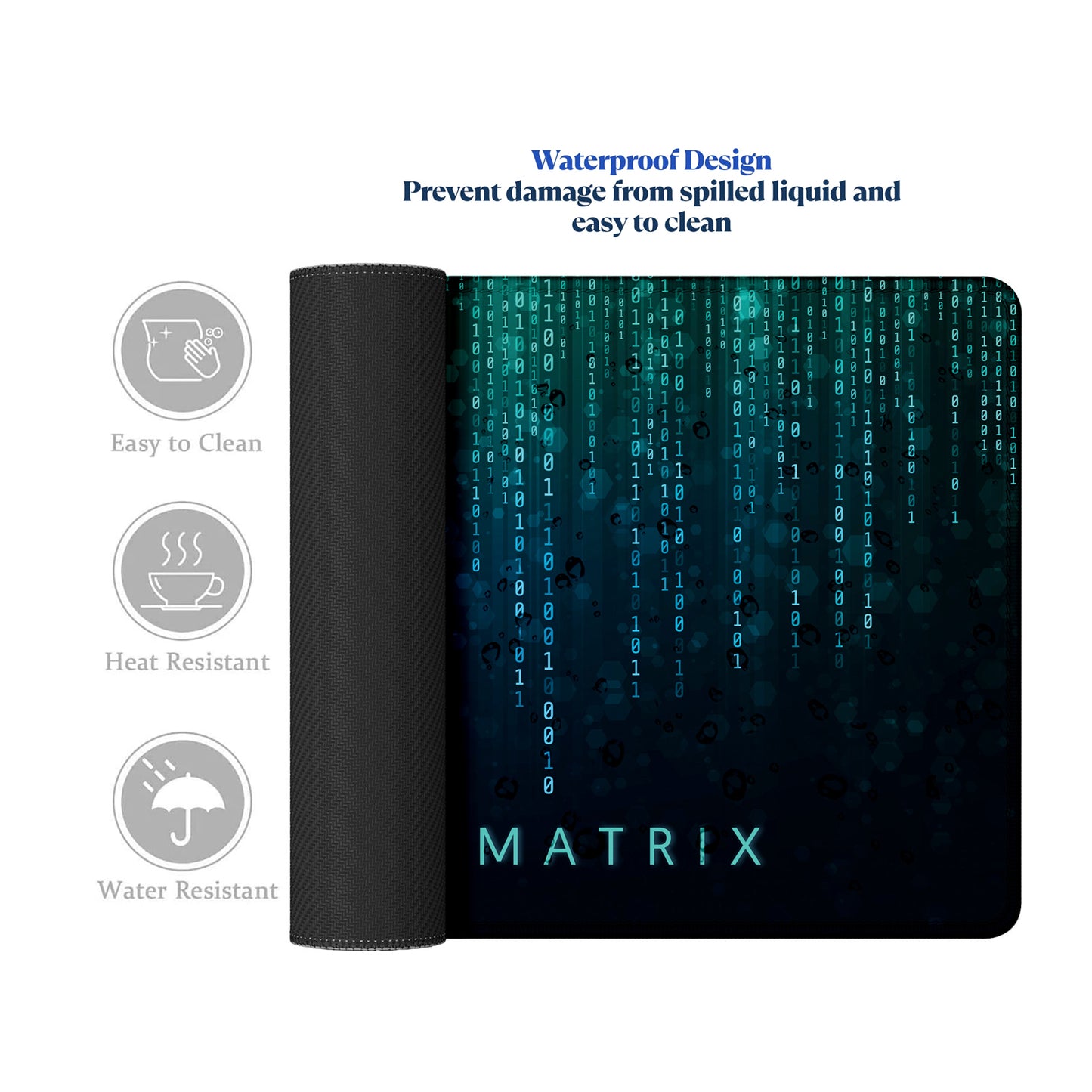 Escape the Matrix Stitched Desk Mat | Large Gaming & Office Mouse Pad | Non-Slip Rubber Base | Extended Desk Mat for Keyboard & Laptop