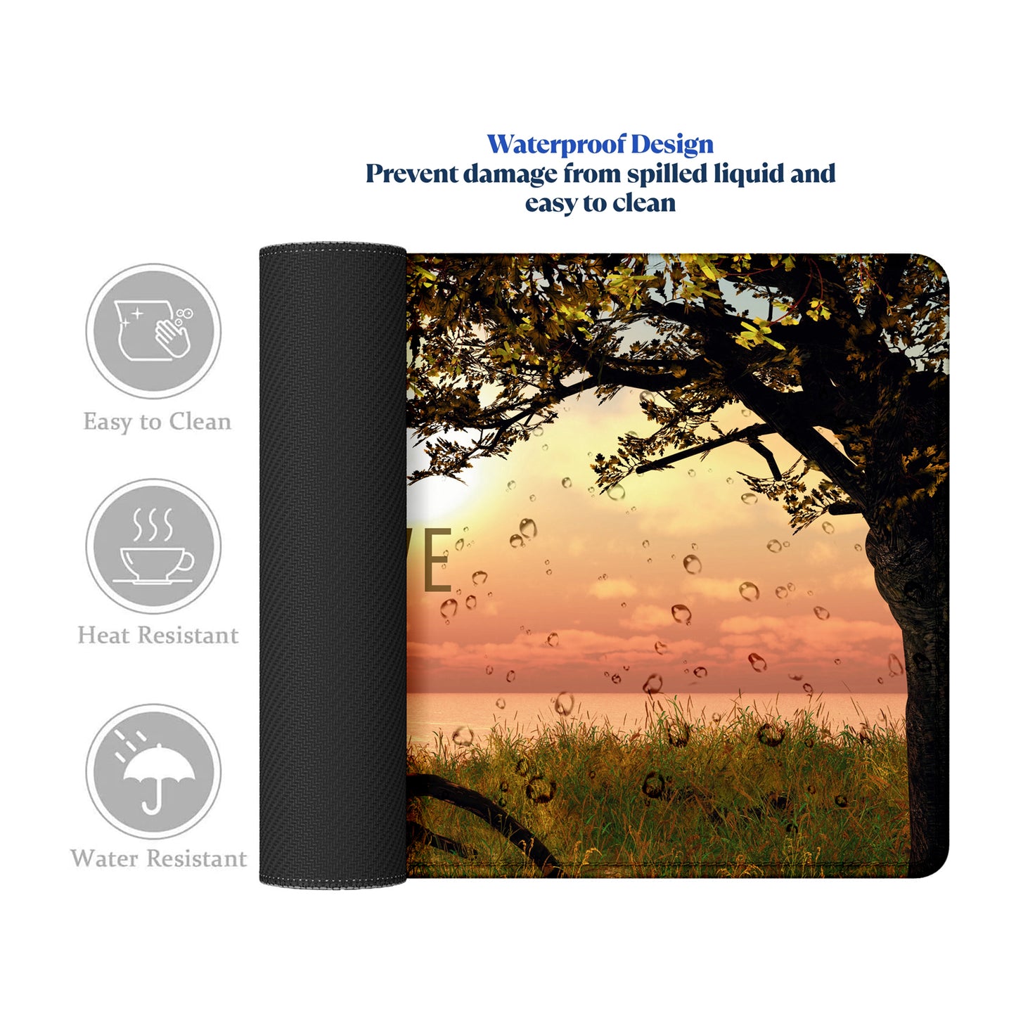 Believe – Nature Landscape Stitched Desk Mat | Large Gaming & Office Mouse Pad | Non-Slip Rubber Base | Extended Desk Mat for Keyboard, Laptop & Mouse