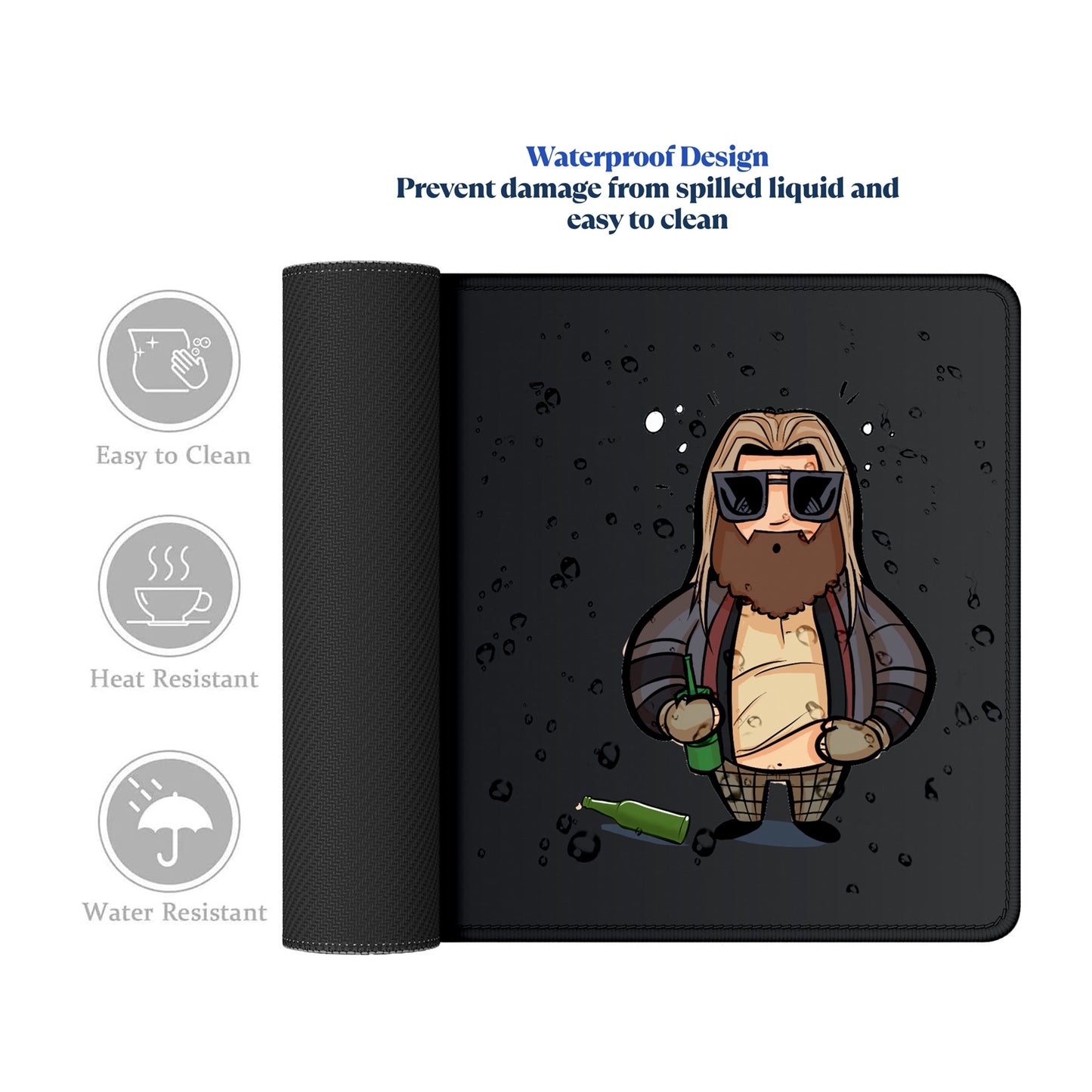 Still Worthy Stitched Desk Mat | Large Gaming & Office Mouse Pad | Non-Slip Rubber Base | Extended Desk Mat for Keyboard & Laptop