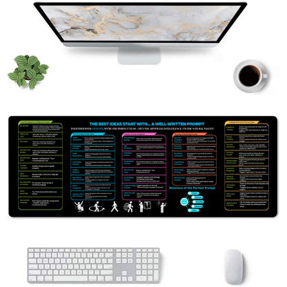 Smart Desk Mat | ChatGPT Prompt Mastery | Durable Stitched Edges