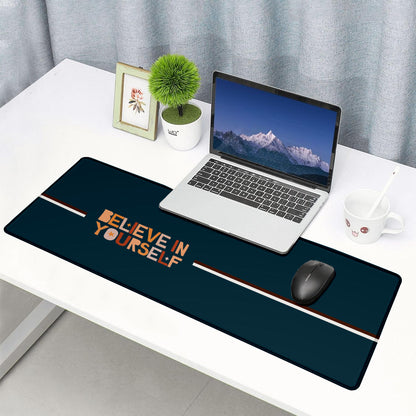 Believe In Yourself Desk Mat – Large Mouse Pad – Non-Slip Base, Smooth Surface, Inspirational Quote Design, Durable Stitched Edges – Office, Gaming