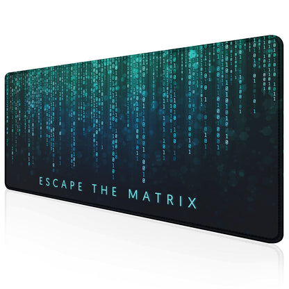 Escape the Matrix Stitched Desk Mat | Large Gaming & Office Mouse Pad | Non-Slip Rubber Base | Extended Desk Mat for Keyboard & Laptop