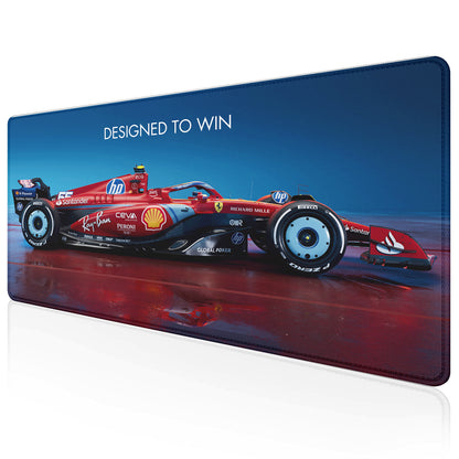 Designed to Win – Racing Car Stitched Desk Mat | Large Gaming & Office Mouse Pad | Non-Slip Rubber Base | Extended Desk Mat for Keyboard