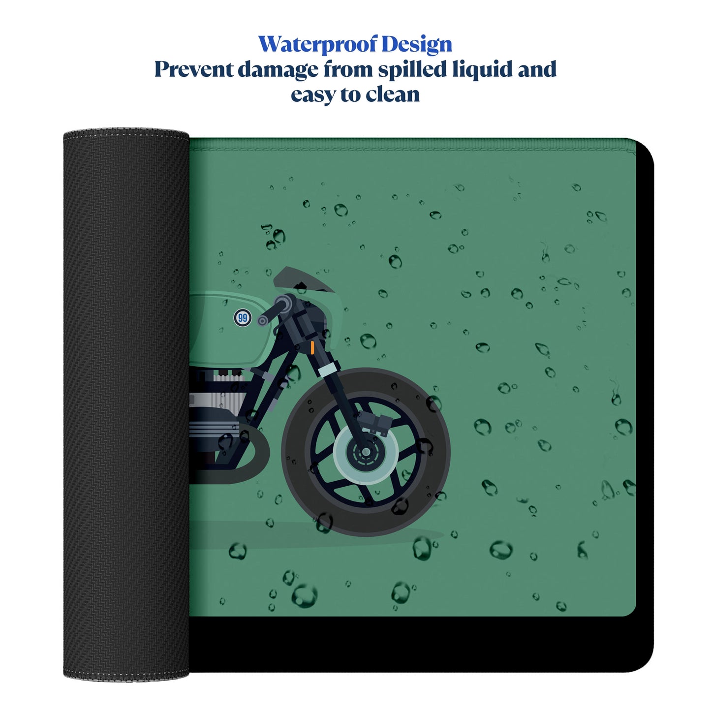 Eat Sleep Ride Repeat Motorcycle Stitched Desk Mat | Large Gaming & Office Mouse Pad | Non-Slip Rubber Base | Extended Desk Mat for Keyboard & Laptop