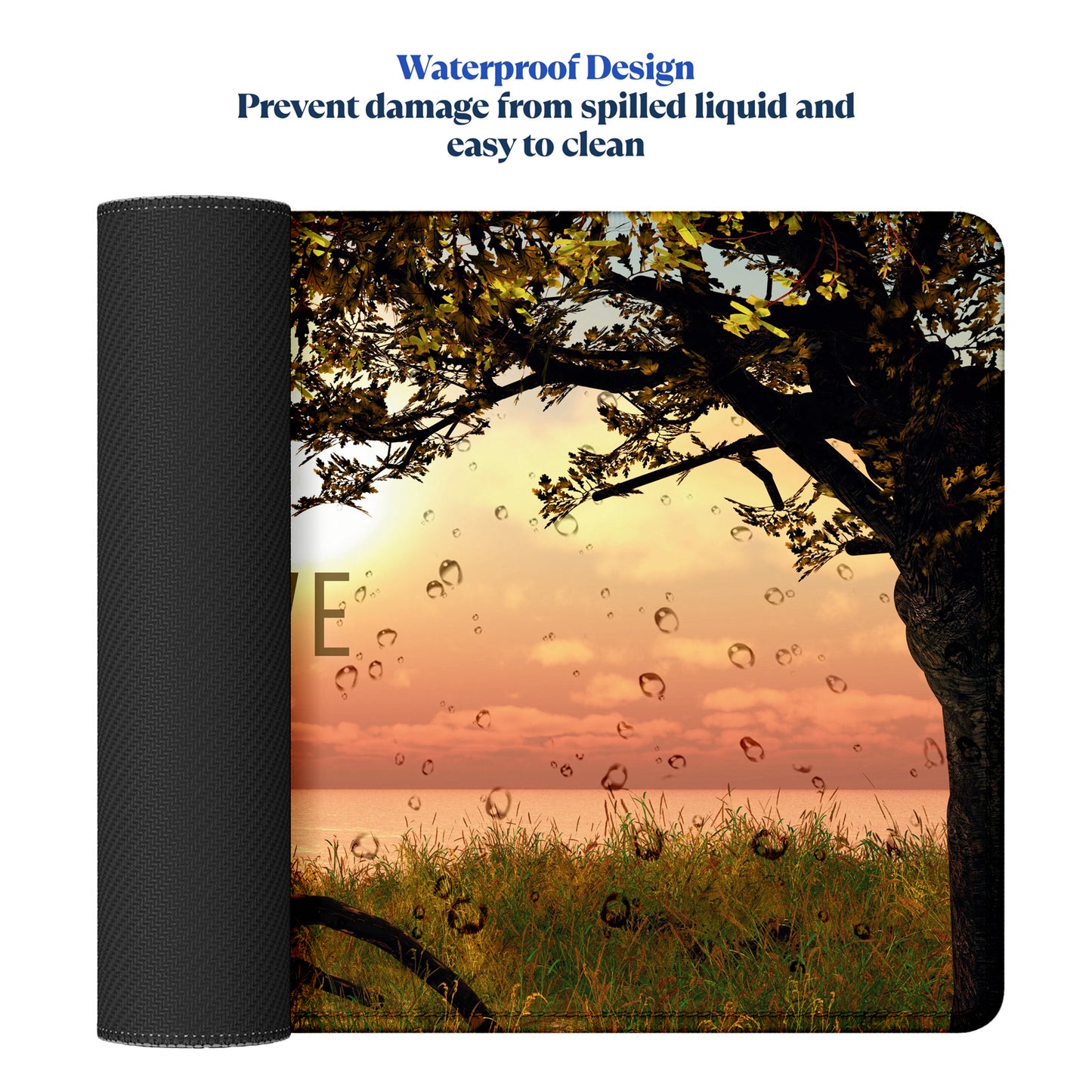 Believe – Nature Landscape Stitched Desk Mat | Large Gaming & Office Mouse Pad | Non-Slip Rubber Base | Extended Desk Mat for Keyboard, Laptop & Mouse