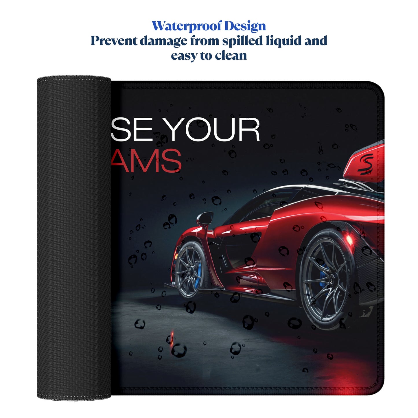 Chase Your Dreams Premium Stitched Desk Mat | Large Gaming & Office Mouse Pad | Non-Slip Rubber Base | Smooth Surface for Laptop, Keyboard & Mouse