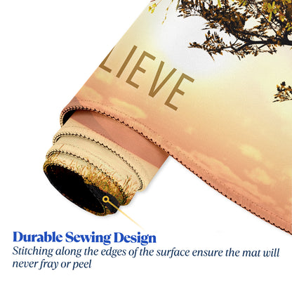 Believe – Nature Landscape Stitched Desk Mat | Large Gaming & Office Mouse Pad | Non-Slip Rubber Base | Extended Desk Mat for Keyboard, Laptop & Mouse