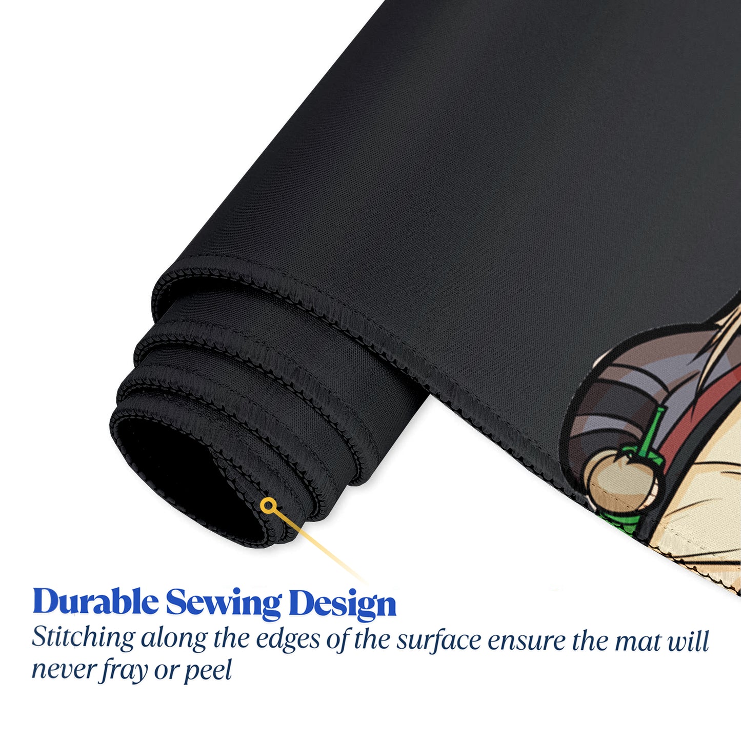 Still Worthy Stitched Desk Mat | Large Gaming & Office Mouse Pad | Non-Slip Rubber Base | Extended Desk Mat for Keyboard & Laptop