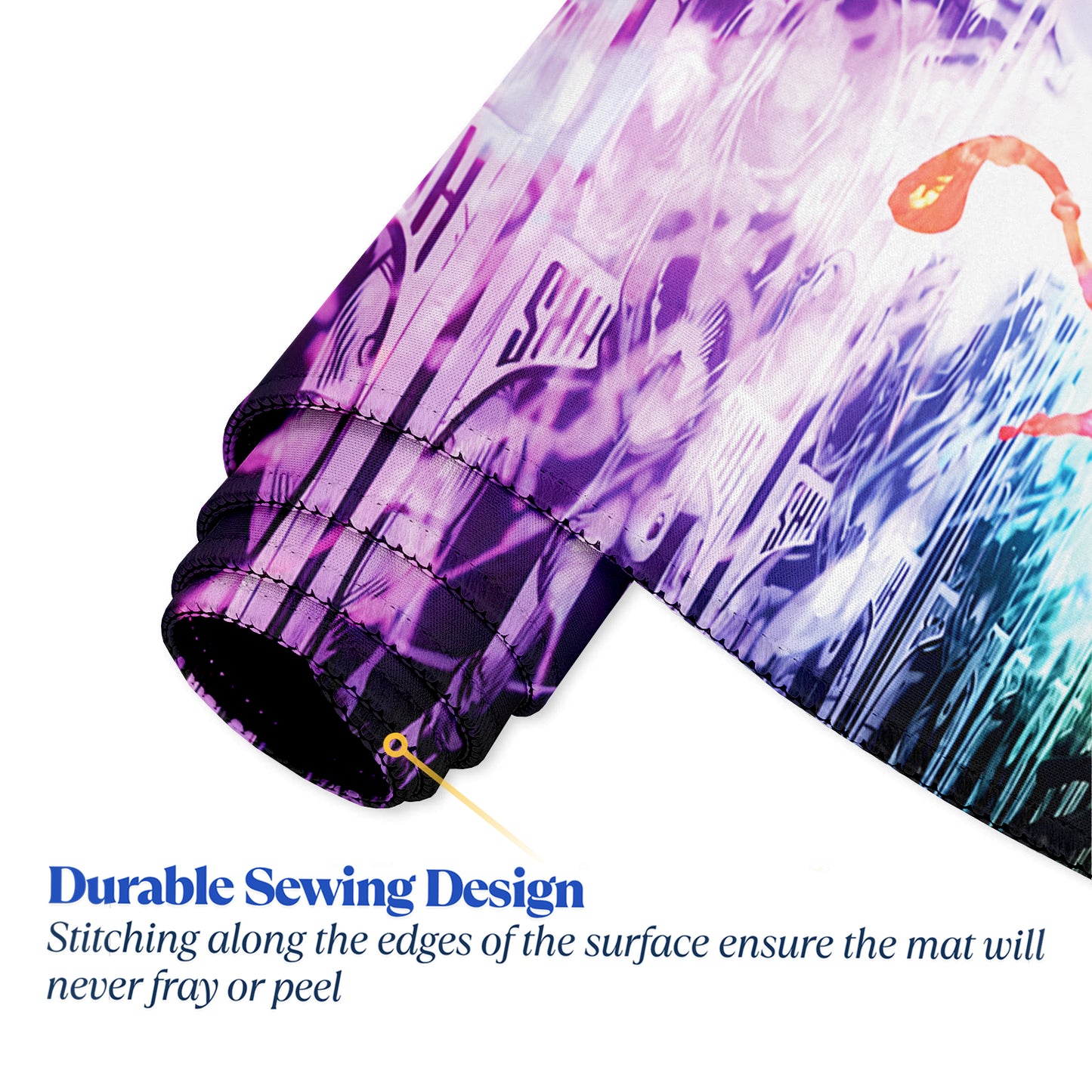 Street Art Graffiti Stitched Desk Mat | Large Gaming & Office Mouse Pad | Non-Slip Rubber Base | Extended Desk Mat for Keyboard & Laptop