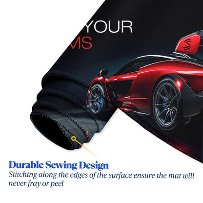 Chase Your Dreams Premium Stitched Desk Mat | Large Gaming & Office Mouse Pad | Non-Slip Rubber Base | Smooth Surface for Laptop, Keyboard & Mouse