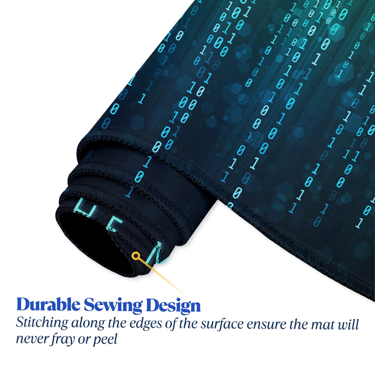 Escape the Matrix Stitched Desk Mat | Large Gaming & Office Mouse Pad | Non-Slip Rubber Base | Extended Desk Mat for Keyboard & Laptop