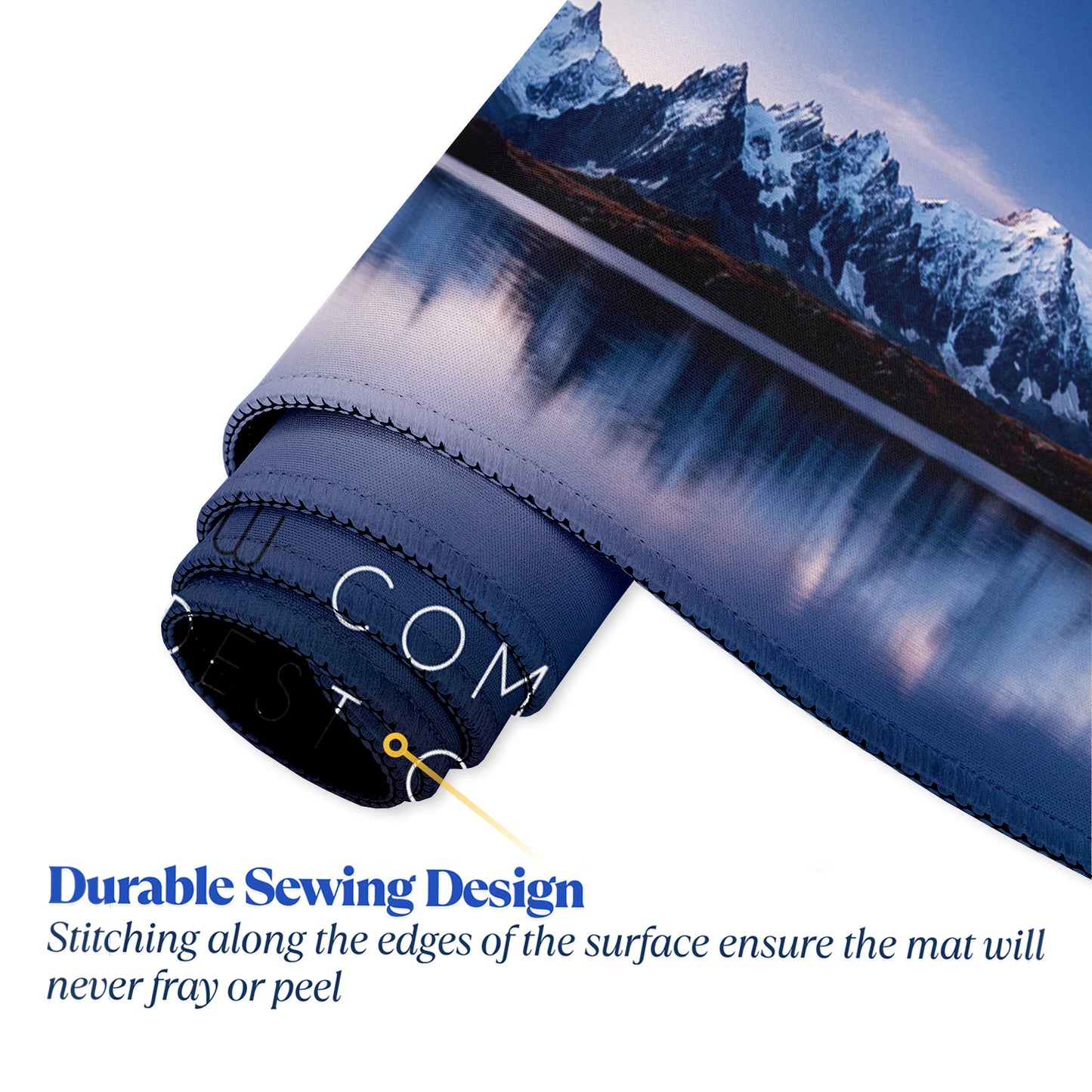 The Best View – Mountain Landscape Stitched Desk Mat | Large Gaming & Office Mouse Pad | Non-Slip Rubber Base | Extended Desk Mat for Laptop & Keyboard