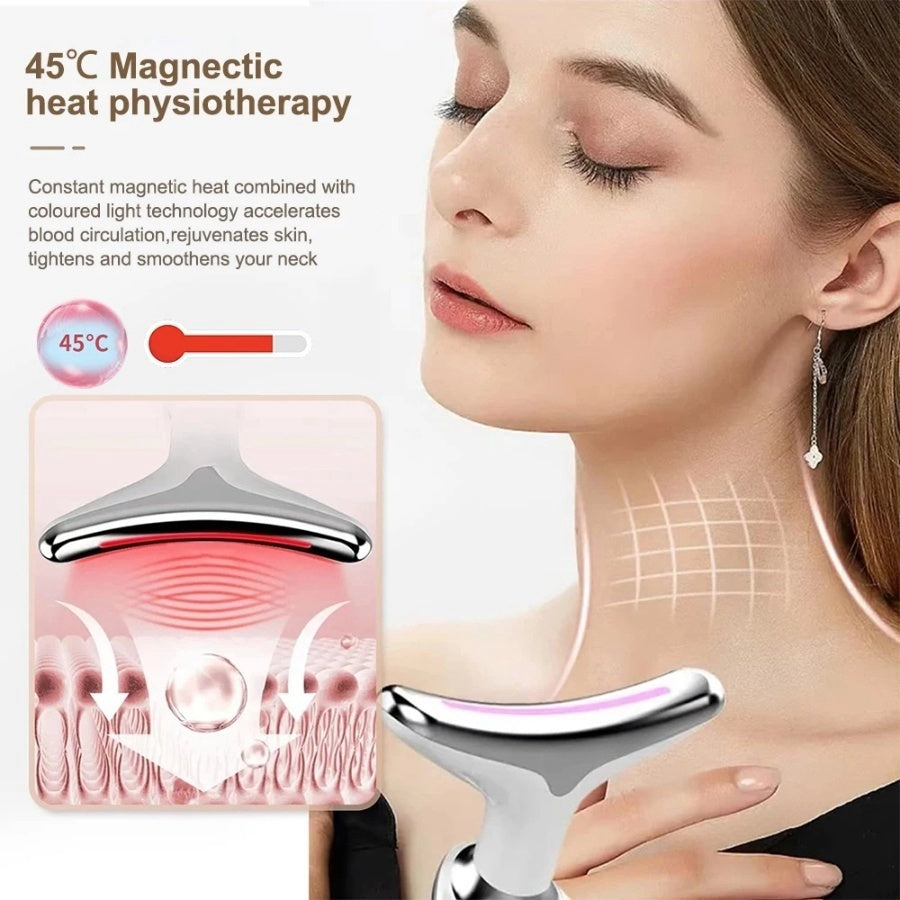 Face and Neck Massager 3 Colors EMS Beauty Device Lifting Tighten Facial Massagers Wrinkle Remover