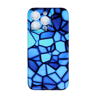 Hard Case For iPhone 13 Pro Blue Pebbles Case Cover With Camera CutOut
