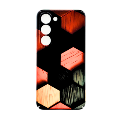 Hard Case For Galaxy S23 Wooden Pattern Case Cover With Camera CutOut